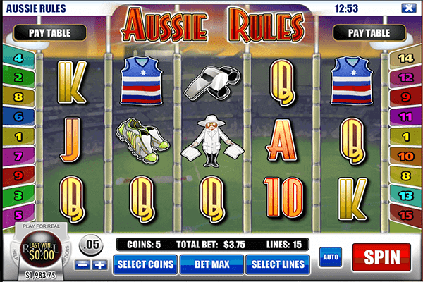 tragaperras Aussie Rules