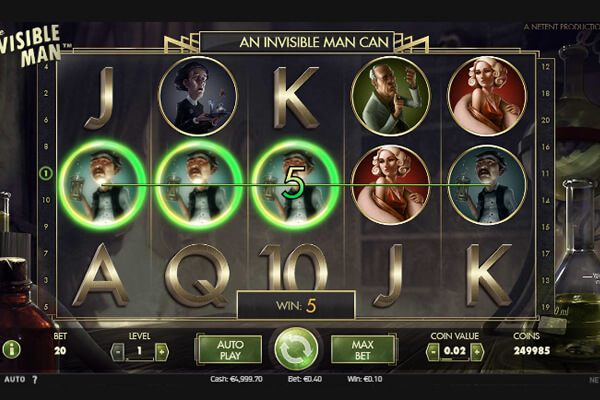 tragaperras The Invisible Man