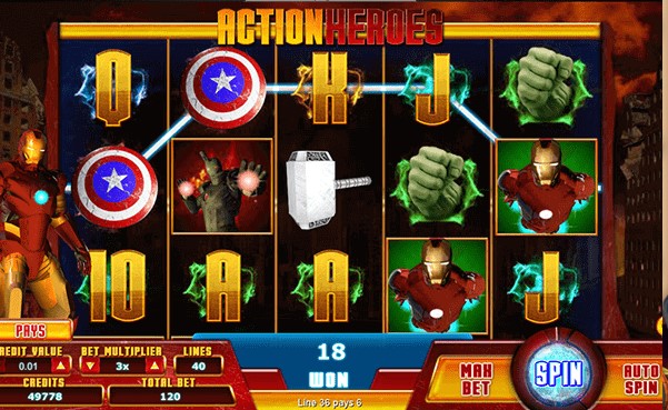 Tragaperras Action Heroes