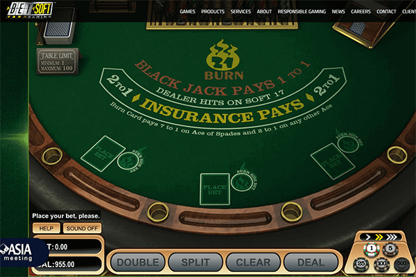 21 Burn Blackjack betsoft