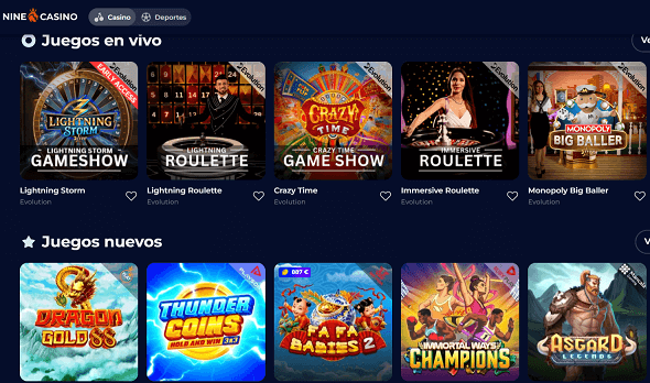 nine casino análisis