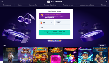 Bono de bienvenida SG Casino