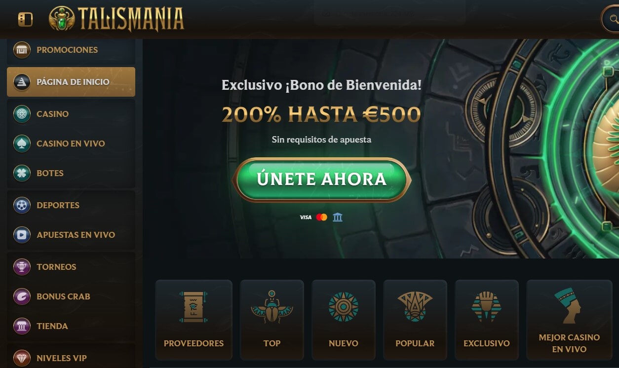 talismania bono bienvenida