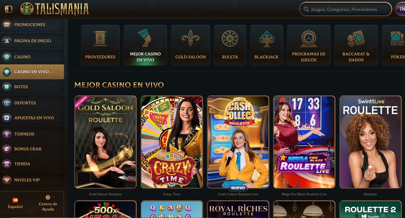 talismania casino vivo