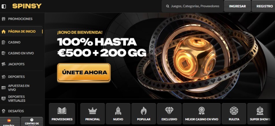 Reseña de Spinsy Casino