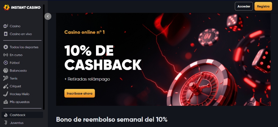 Promociones de Insta casino