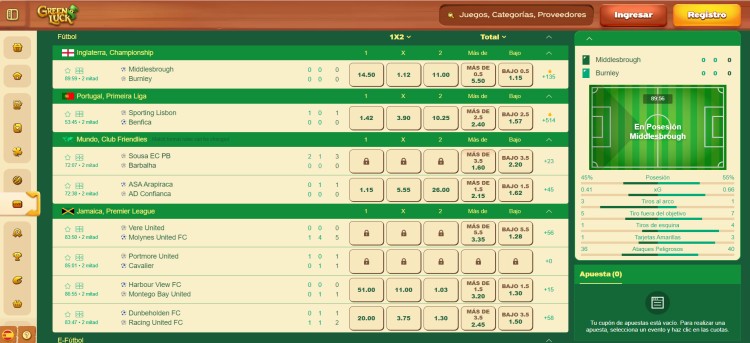 Apuestas deportivas Green Luck