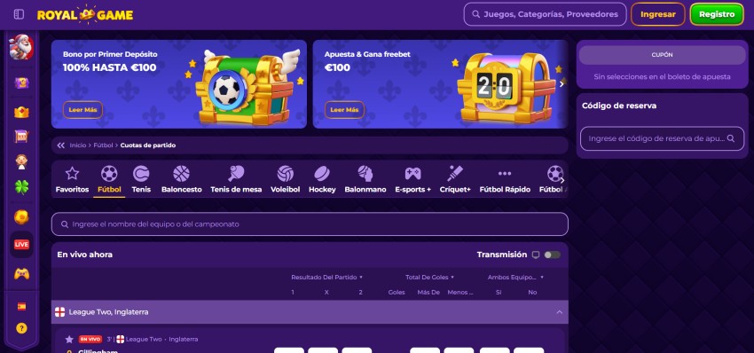 Apuestas de Royal Game