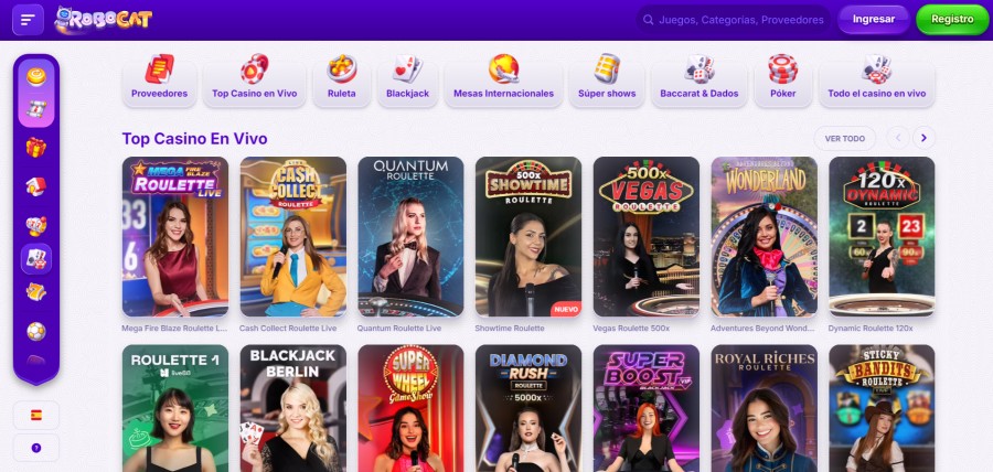 Casino en vivo de Robocat