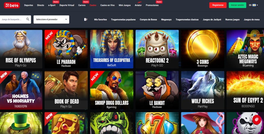 Tragaperras de 31Bets
